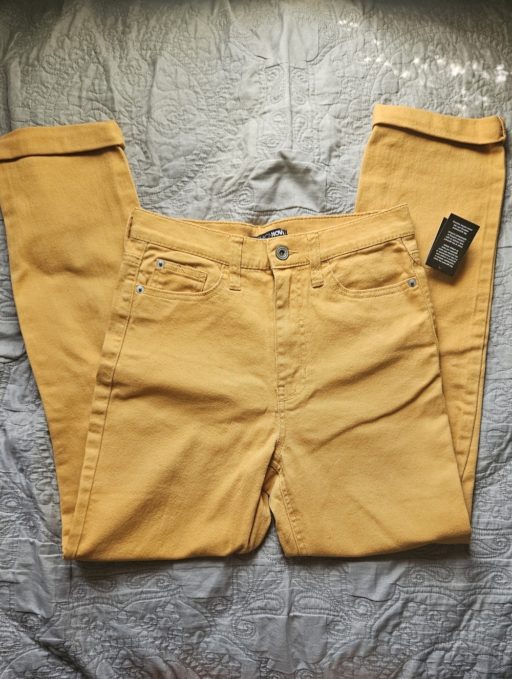 Fashion Nova Mustard Yellow High-Rise Jeans